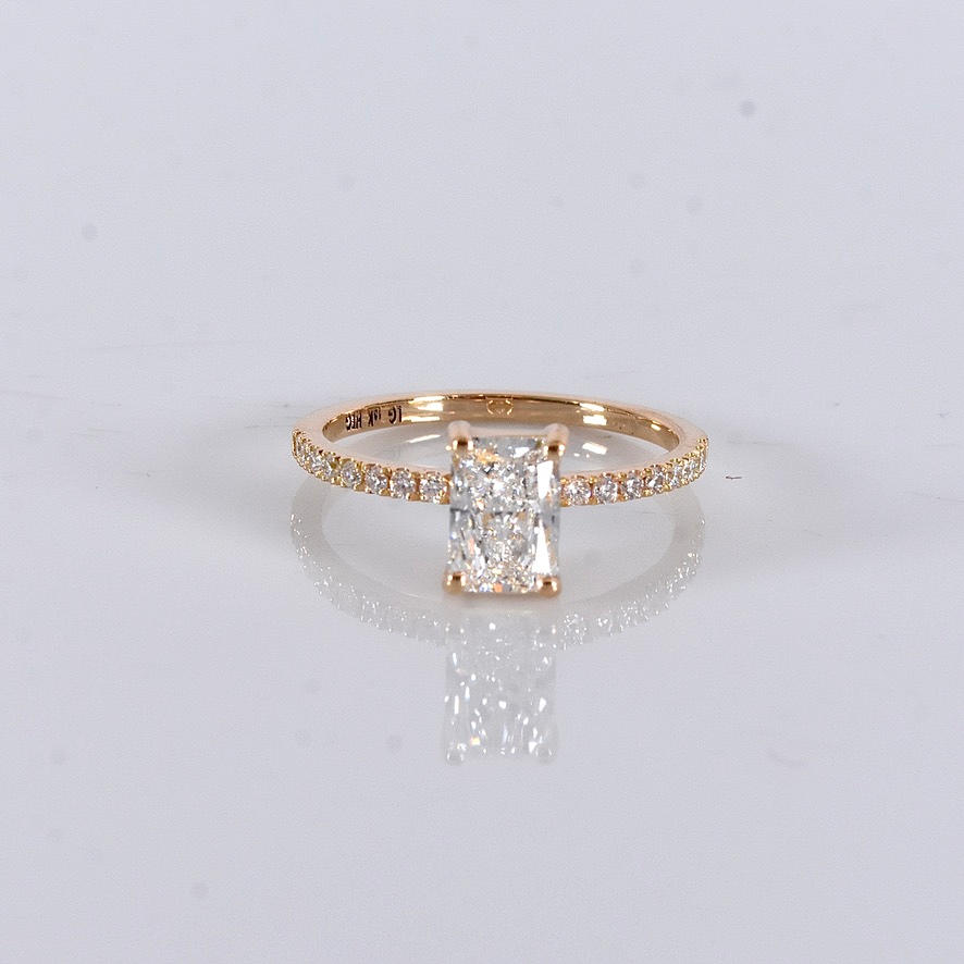 DIAMOND RING, 1,18ct, 18K IGI Cert Labgrown.