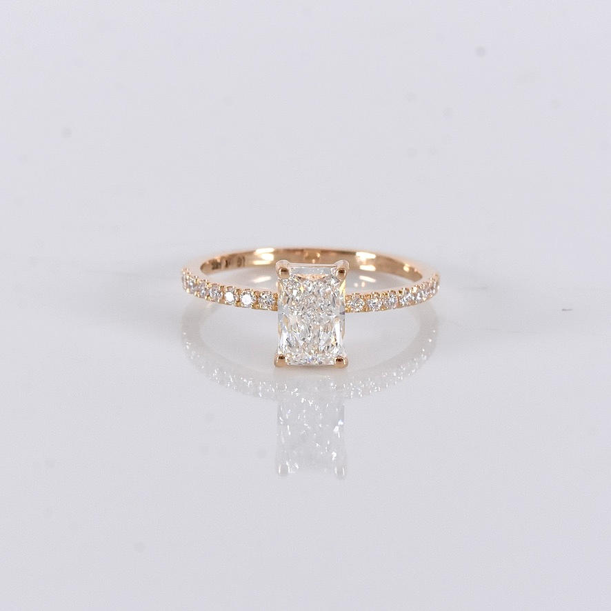 DIAMOND RING, 1,20ct, 18K IGI Cert Labgrown.