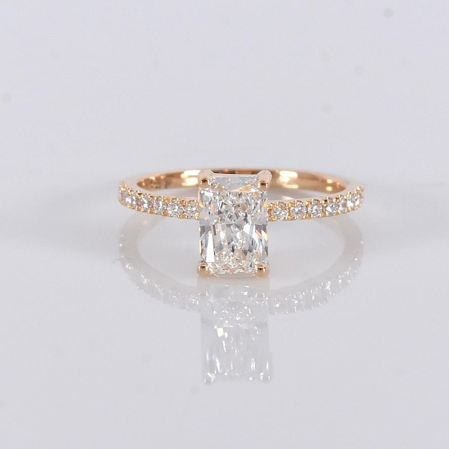 DIAMOND RING, 1,21ct, 18K IGI Cert Labgrown.