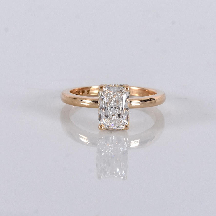 DIAMOND RING, 1,11ct, 18K IGI Cert Labgrown.