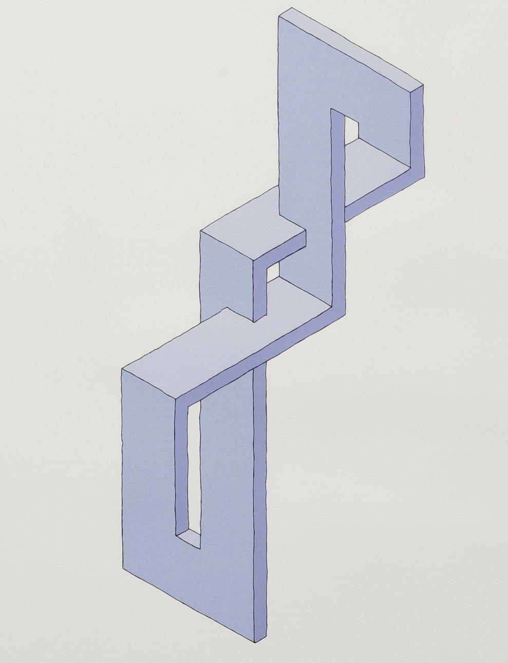 OSCAR REUTERSVÄRD. Impossible figure, lithograph, signed, numbered 62/150.