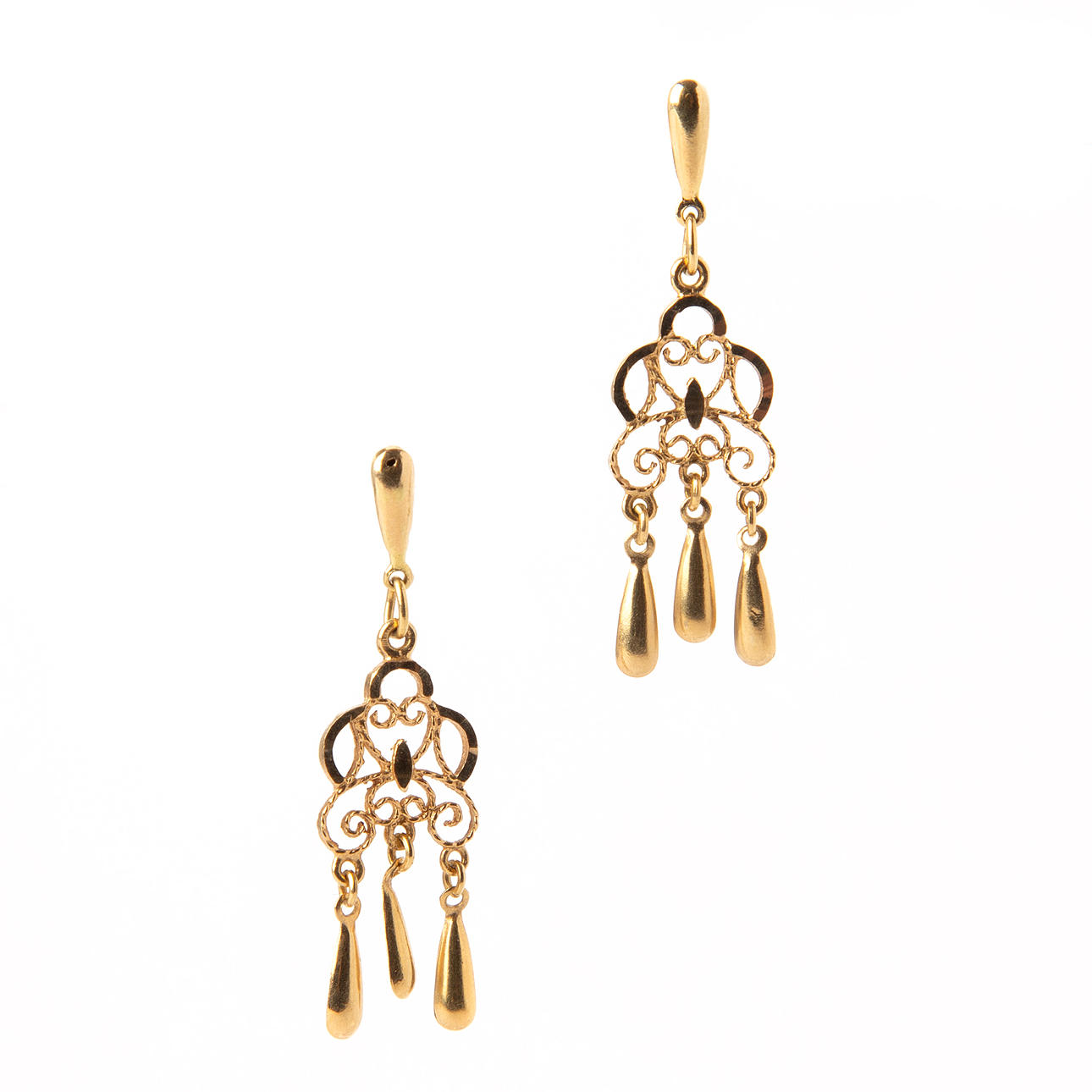 EARRINGS, 18K gold.