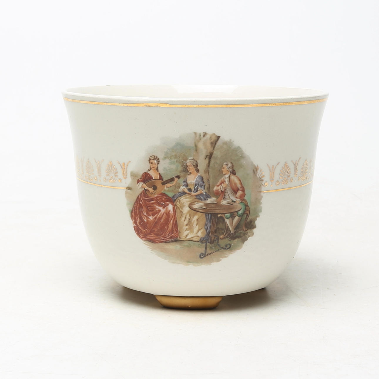 A porcelain pot, signed Pramoto Malmö.