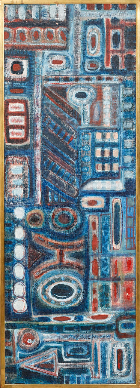 OKÄND KONSTNÄR. Komposition, olja på duk.