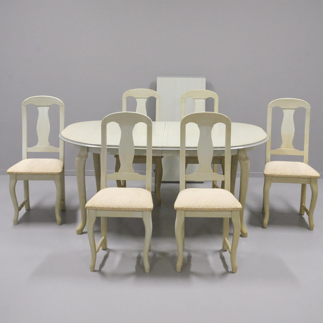 MATSALSMÖBEL, ROKOKOSTIL, 8 DELAR.