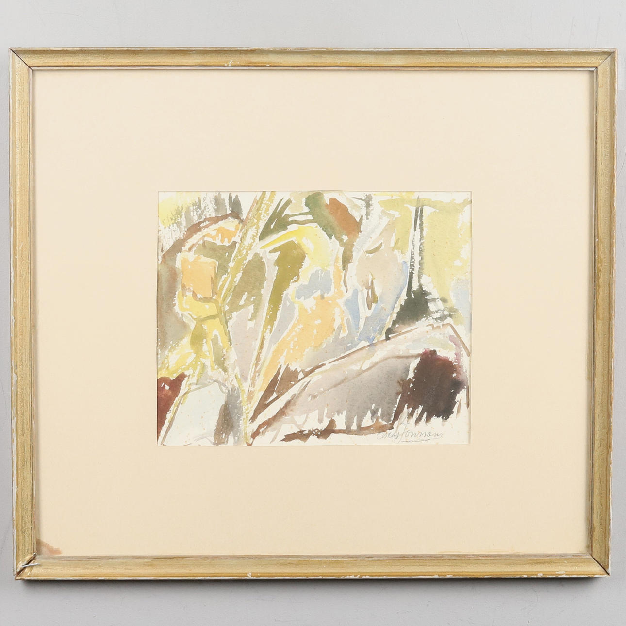 OSCAR JONSSON. Watercolour, signed, 1900 century.