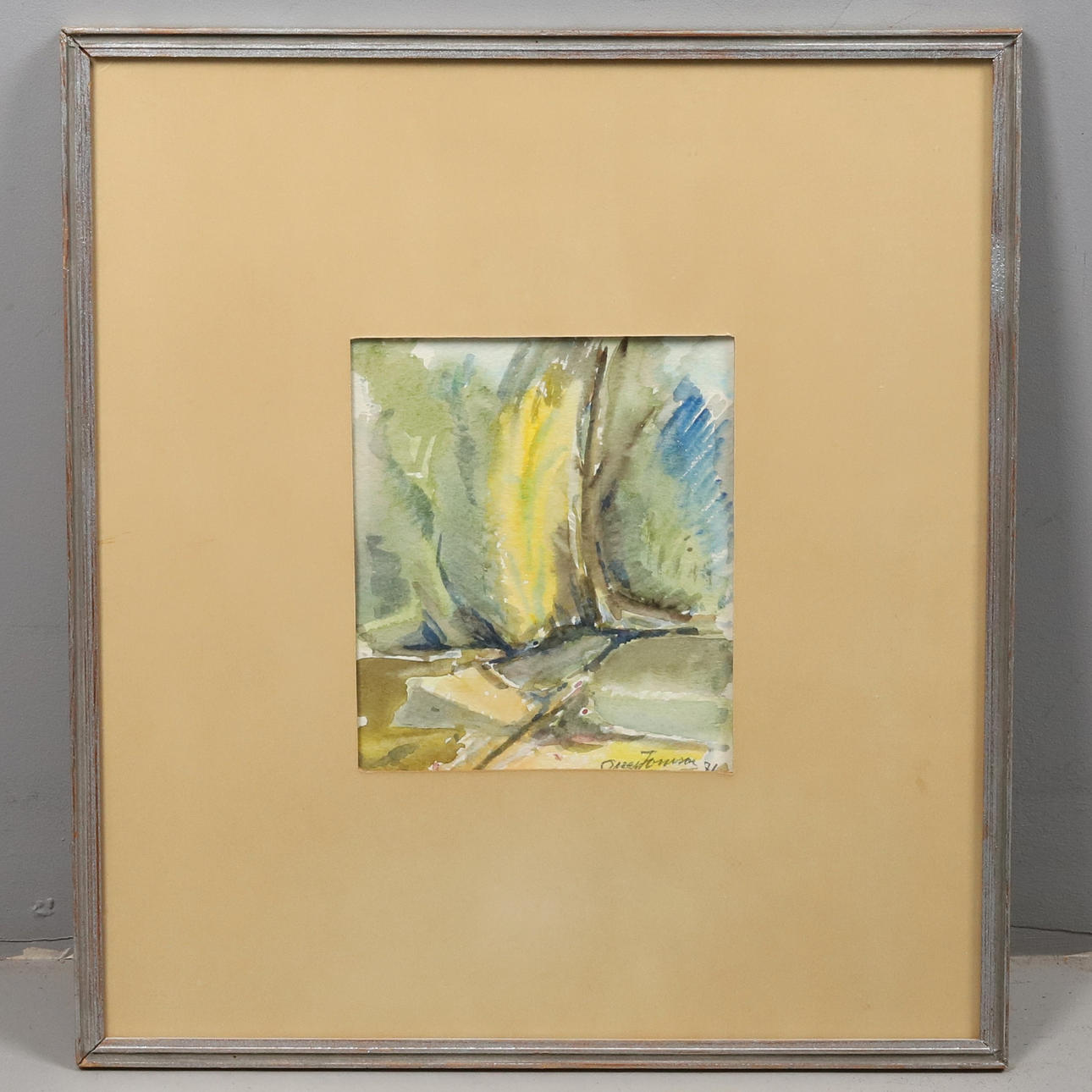 OSCAR JONSSON. Watercolour, signed and dated Oscar Jonsson 70.