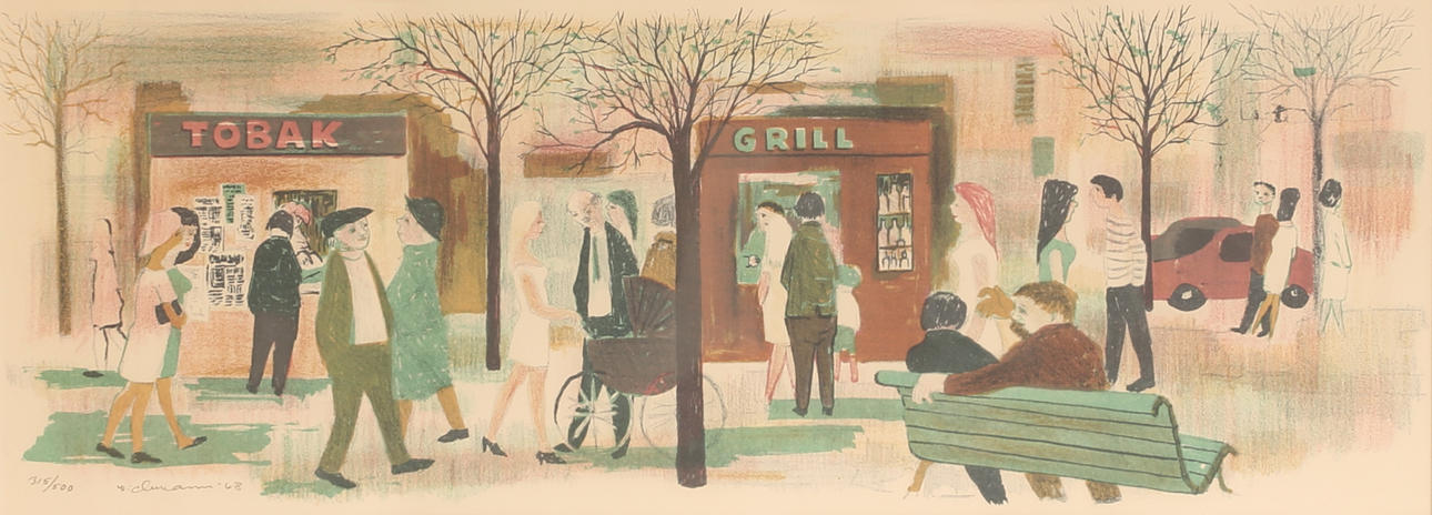 HARRY WICHMANN. Lithograph in colours, signed, 315/500.