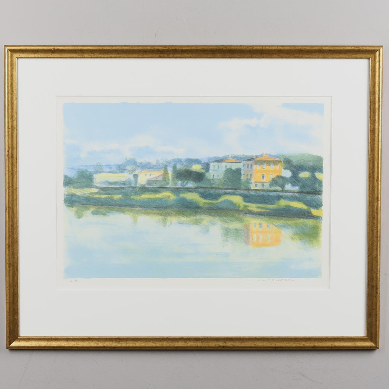 MATS RYDSTERN. LITHOGRAPH IN COLOUR, "Vid Arno” signed, E/A.