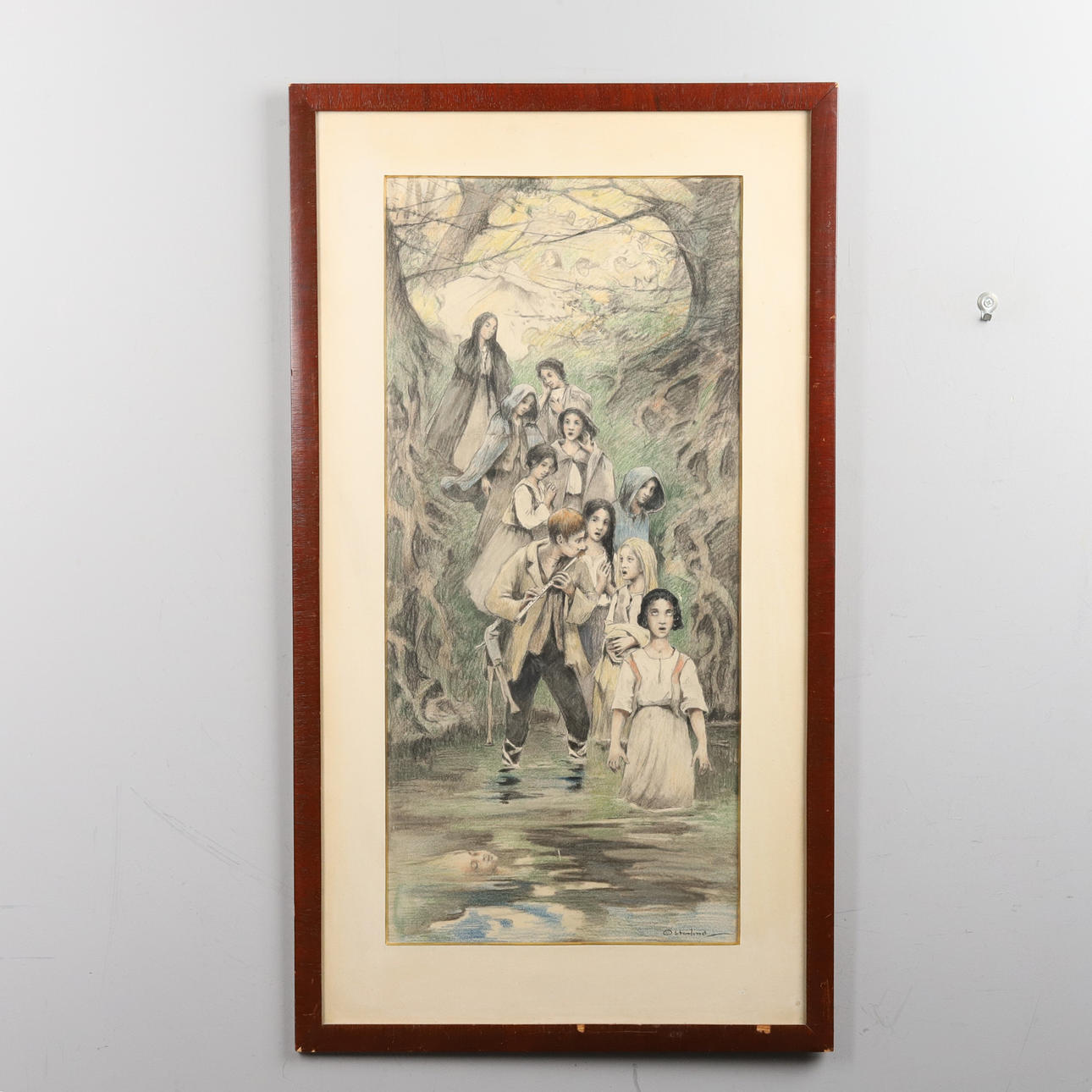 ALLAN ÖSTERLIND. Dry pastel, signed.