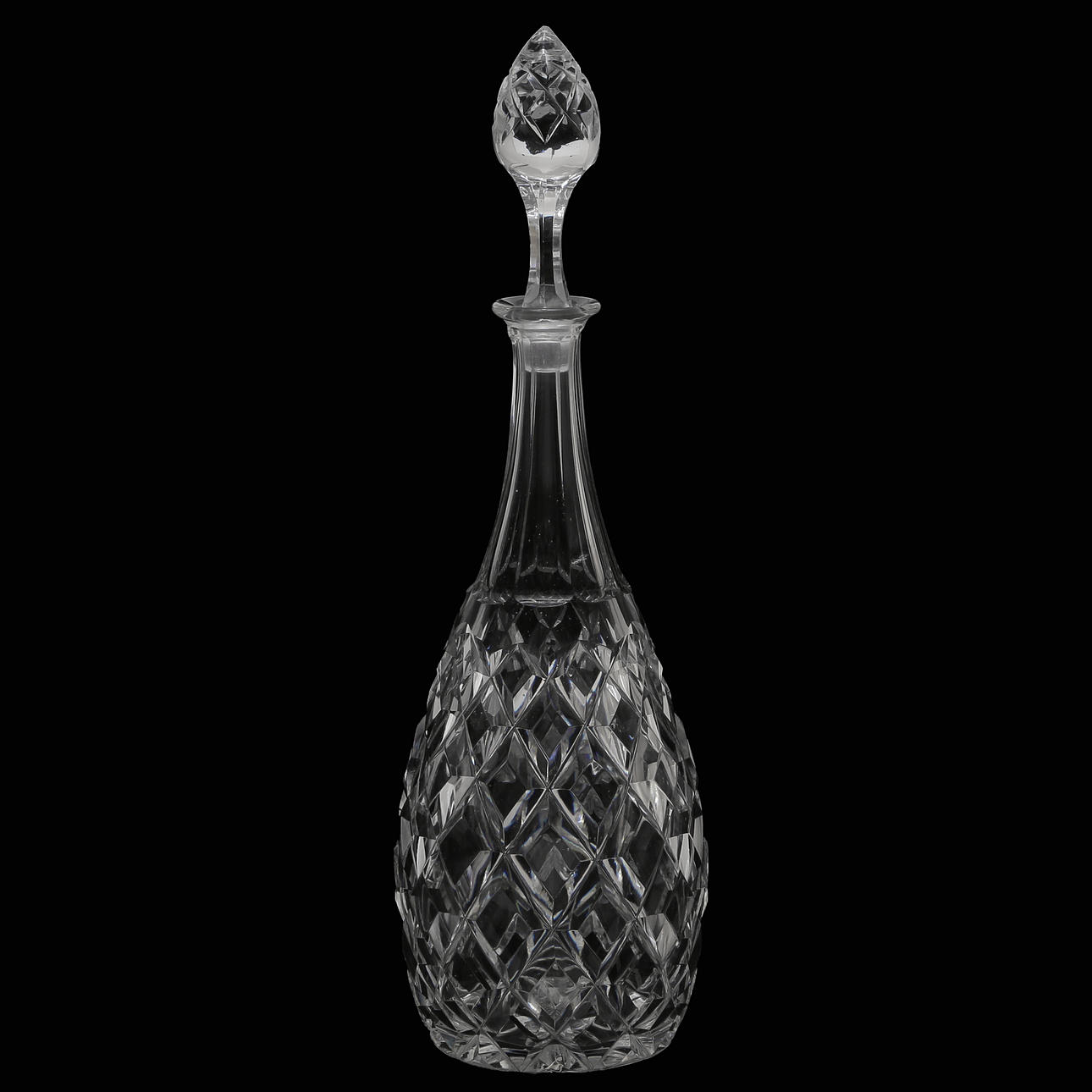 DECANTER (35cm) CRYSTAL, CUT DECOR, 20TH CENTURY.