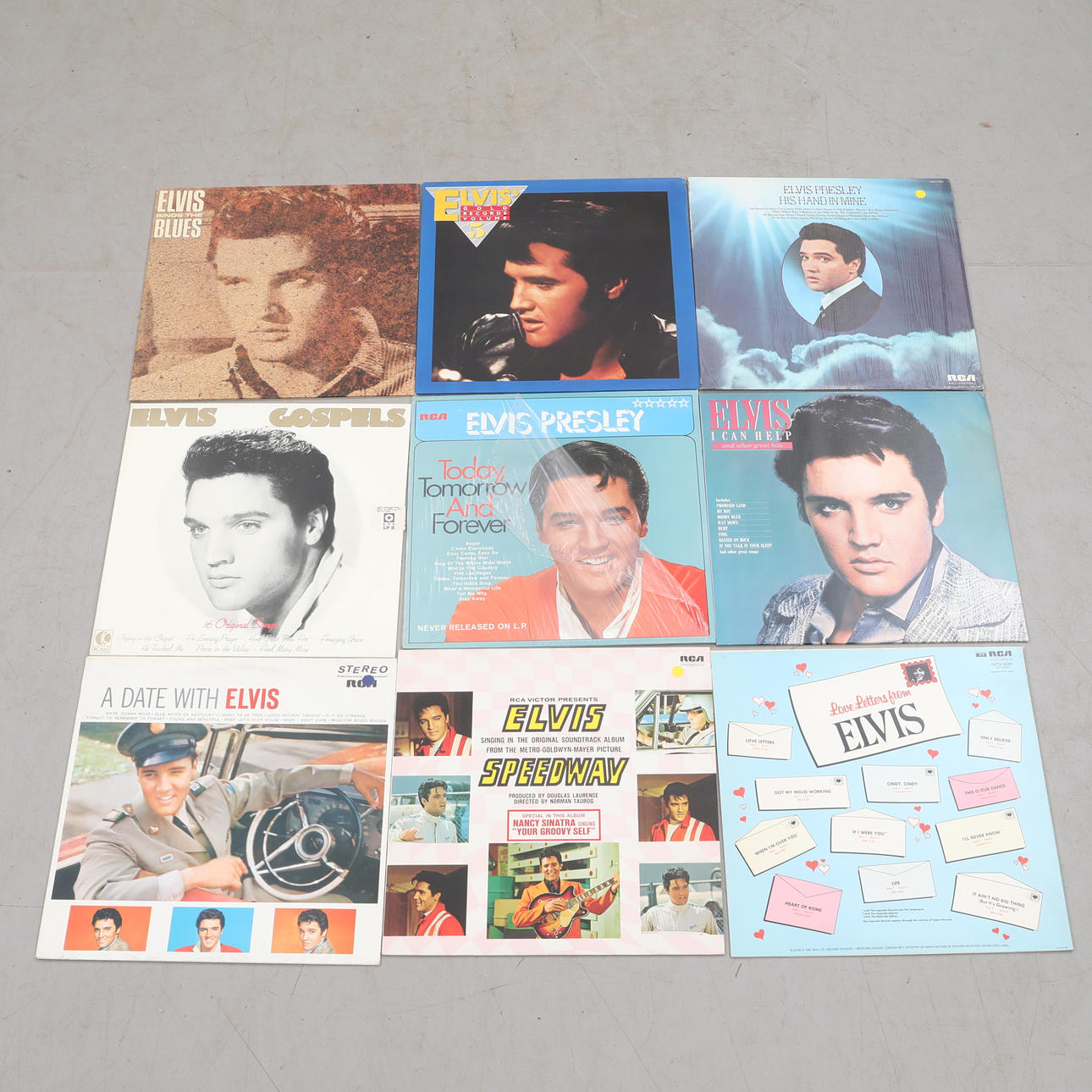 Lp-skivor, 9 stycken.