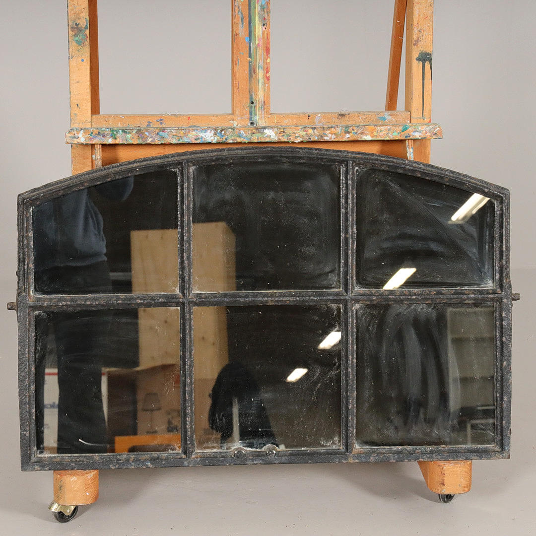 STALL WINDOWS, iron and mirrored glass.