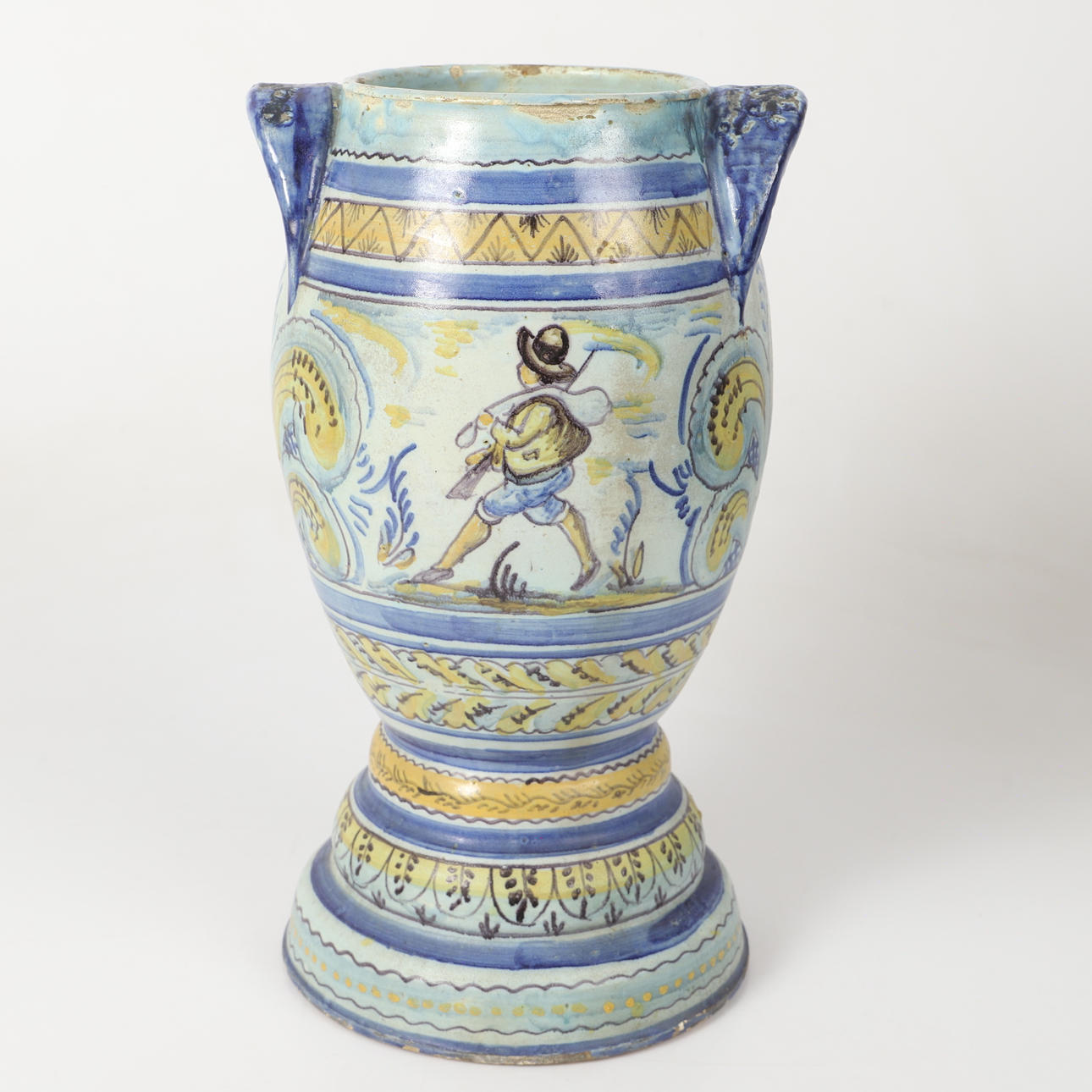 Floor vase, ceramic, probably Spain.