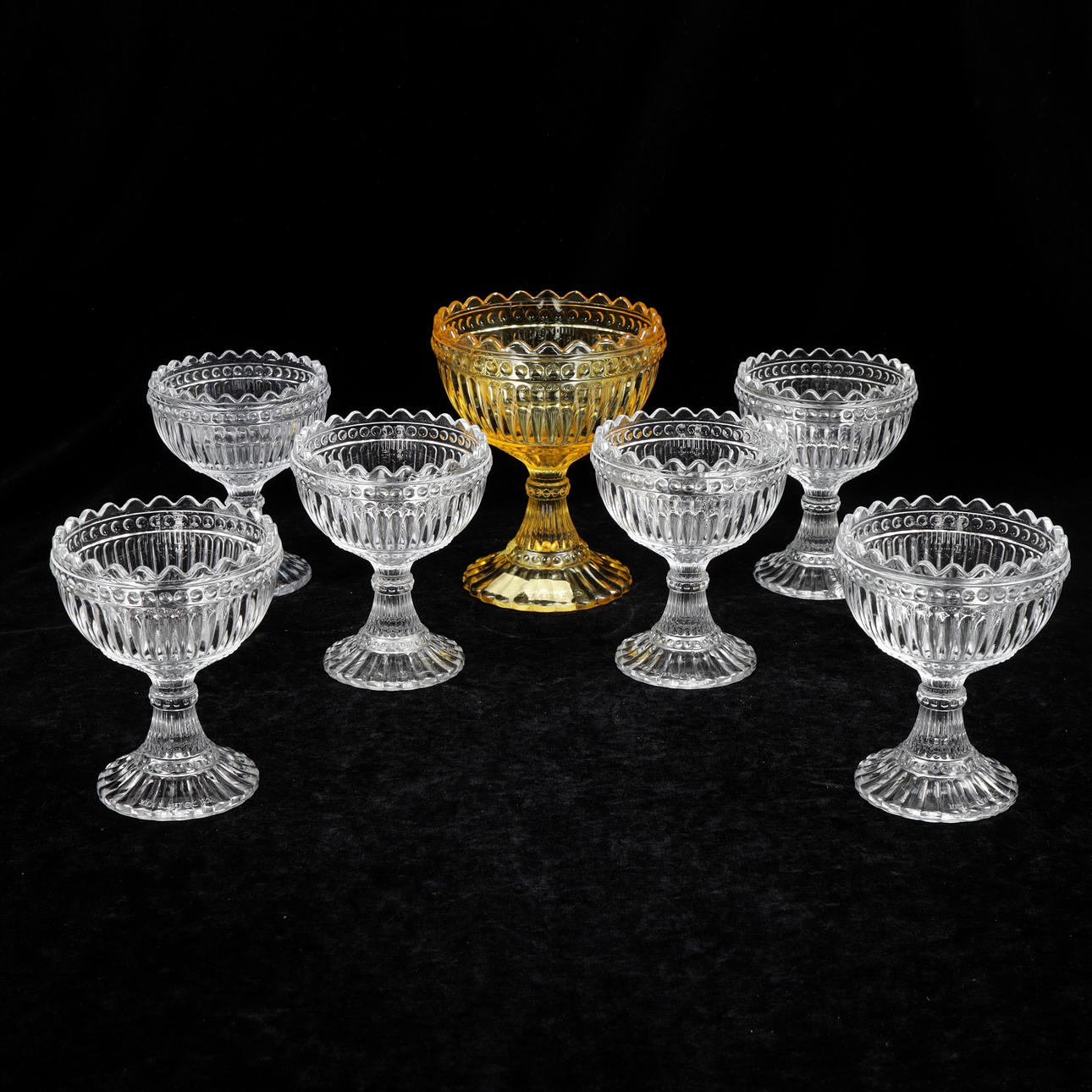 ARMI RATIA. A set of seven 'Mariskooli' glass bowls, iittala, Finland ...