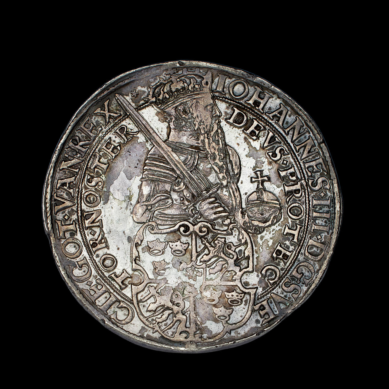 A silver coin, John III, 1 daler, 1573.