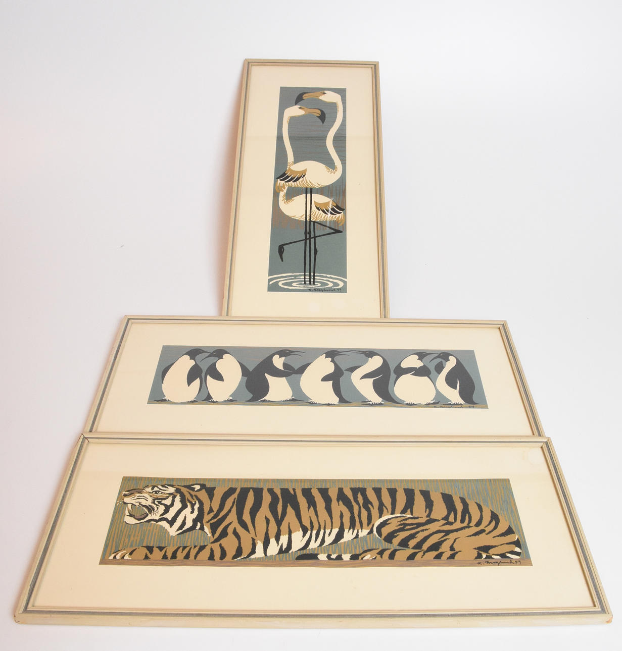 LITOGRAFIER, 3 st, signerade K Berglund, daterad -59.