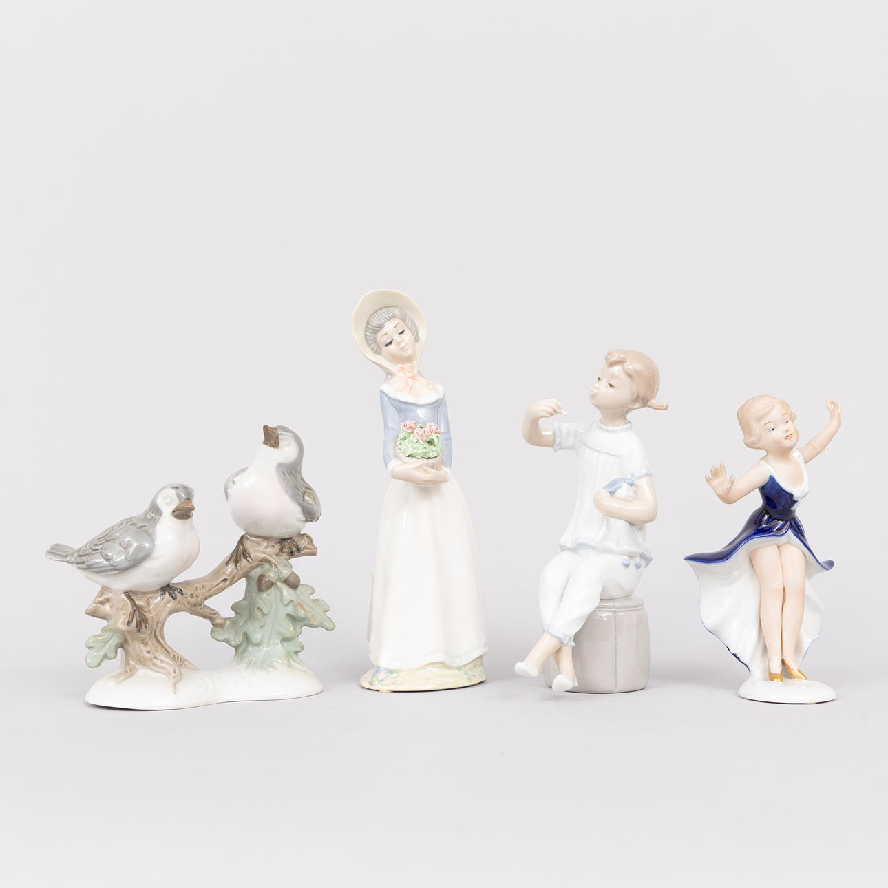FIGURINES, 4, Wallendorf, LLadro, Tengra, GDR.