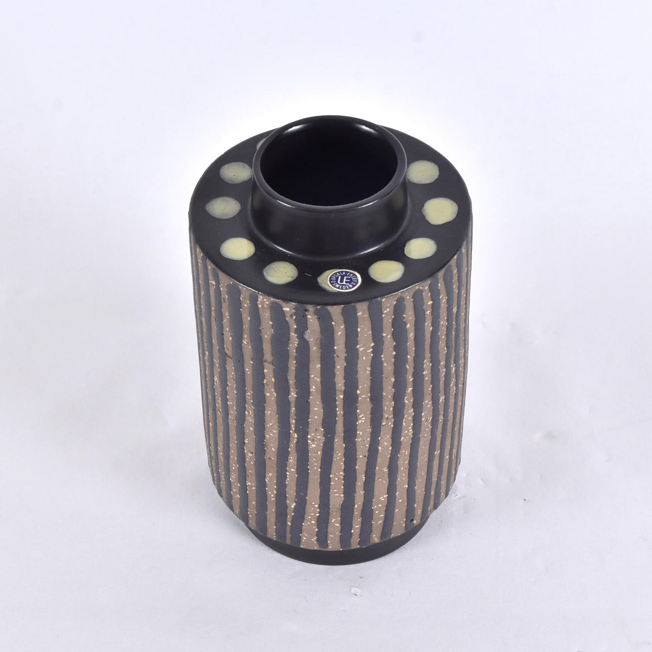 MARI SIMMULSON. vase, partly glazed earthenware, Uppsala Ekeby Ringo.