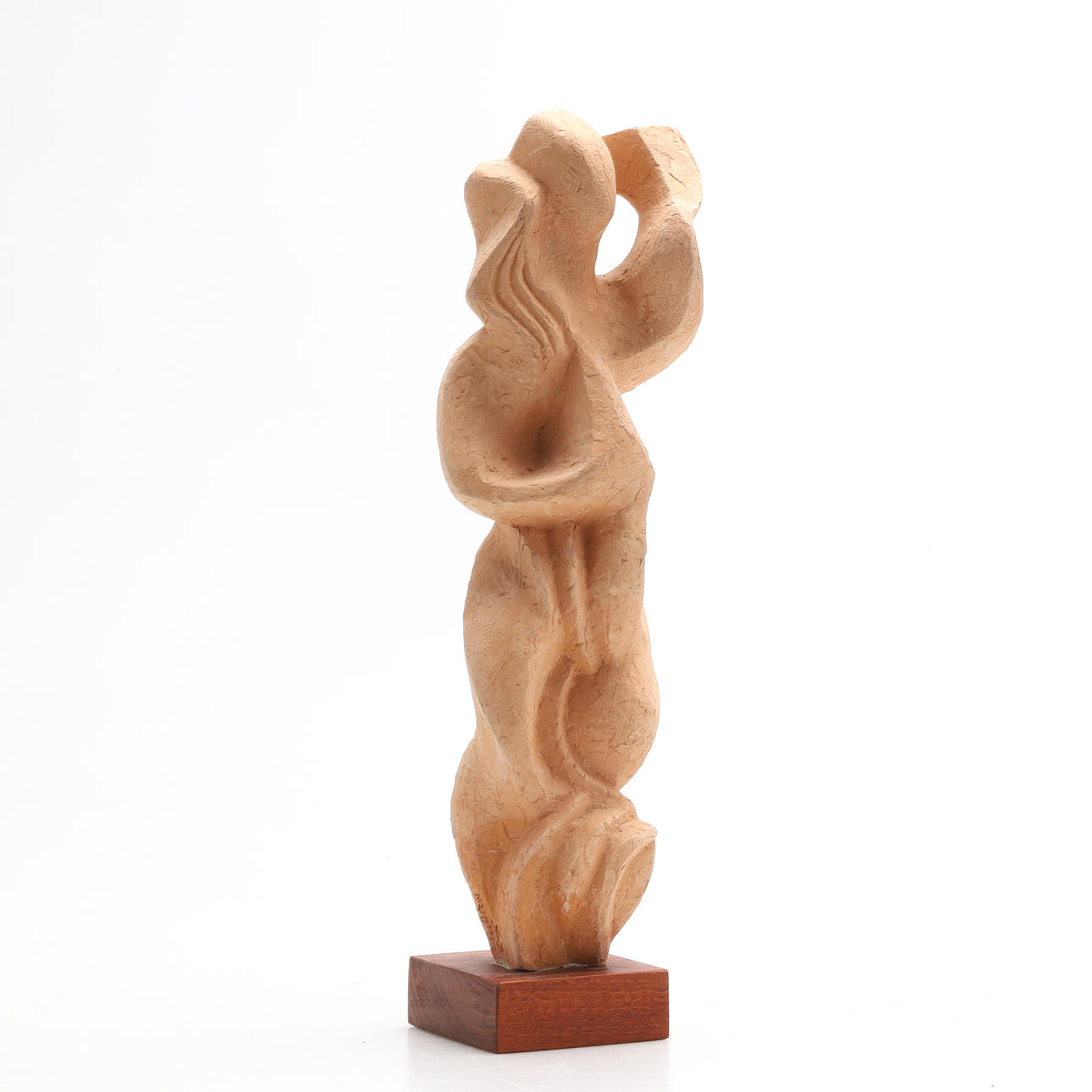 THURE THÖRN. Sculpture, plaster, terracotta coloured, signed.