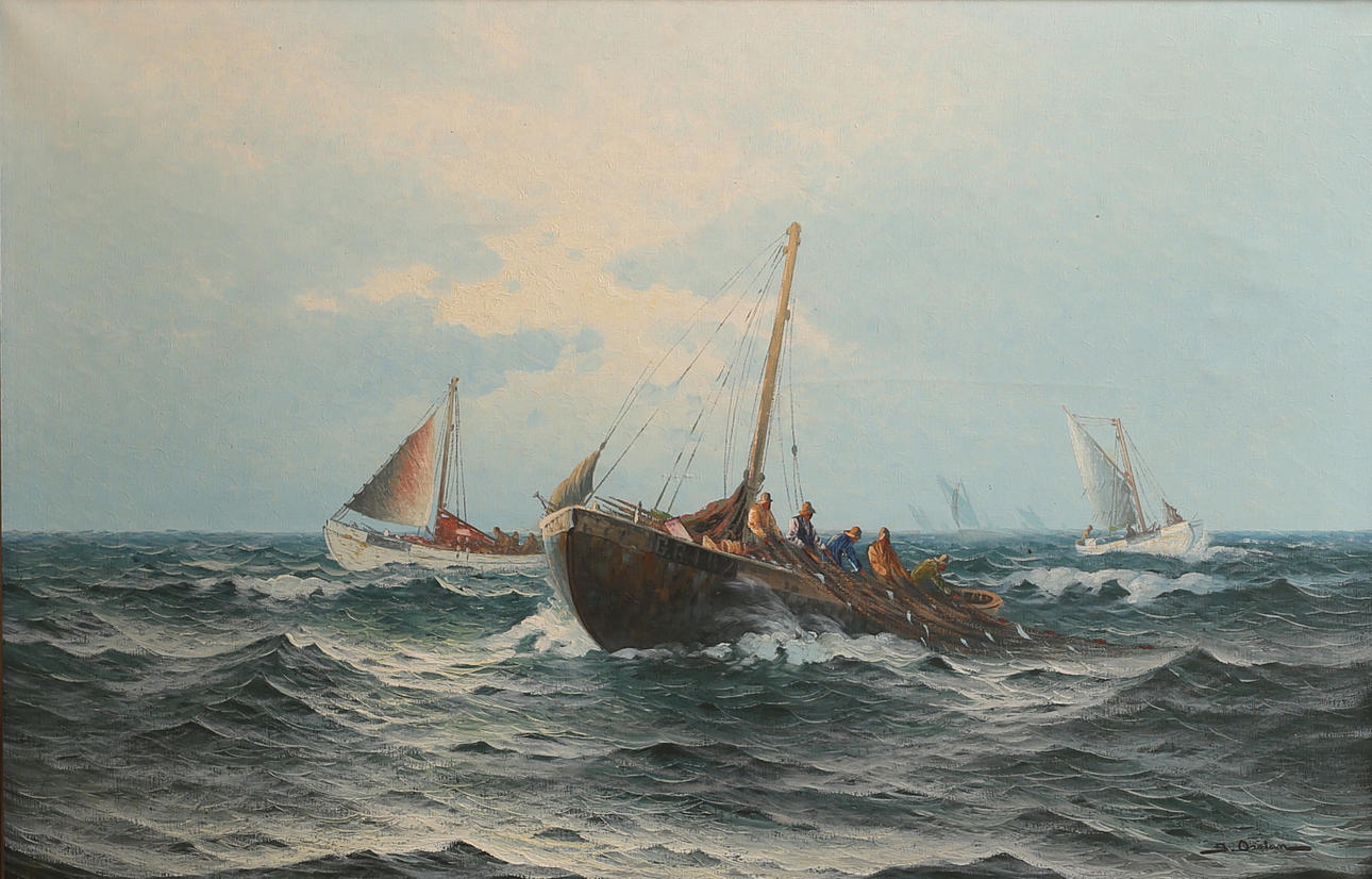 JOHAN OSSIAN-ANDERSSON. Olja på duk, signerad.