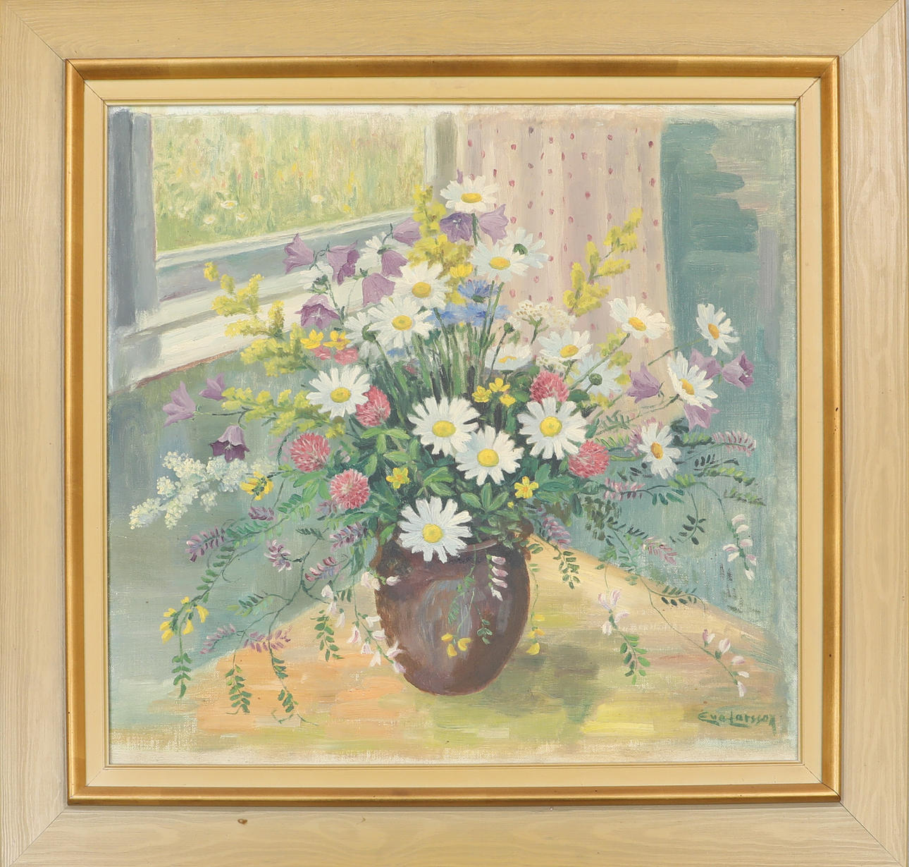 EVA LARSSON. Oil on canvas, signed.