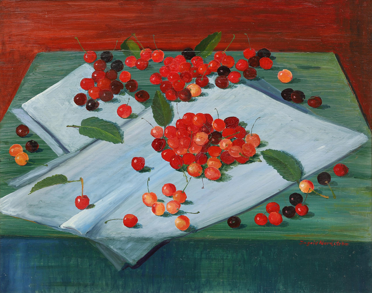 INGRID NORDSTRÖM. Oil on panel. Signed.