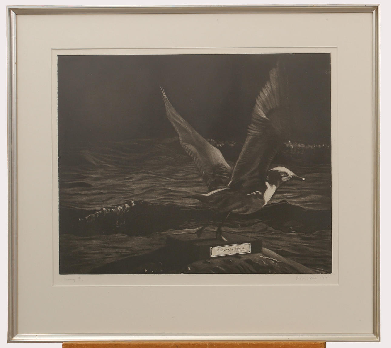 STEFAN  SJÖBERG. Lithograph, “Escape attempts”, signed, dated 1981, numbered 98/110.