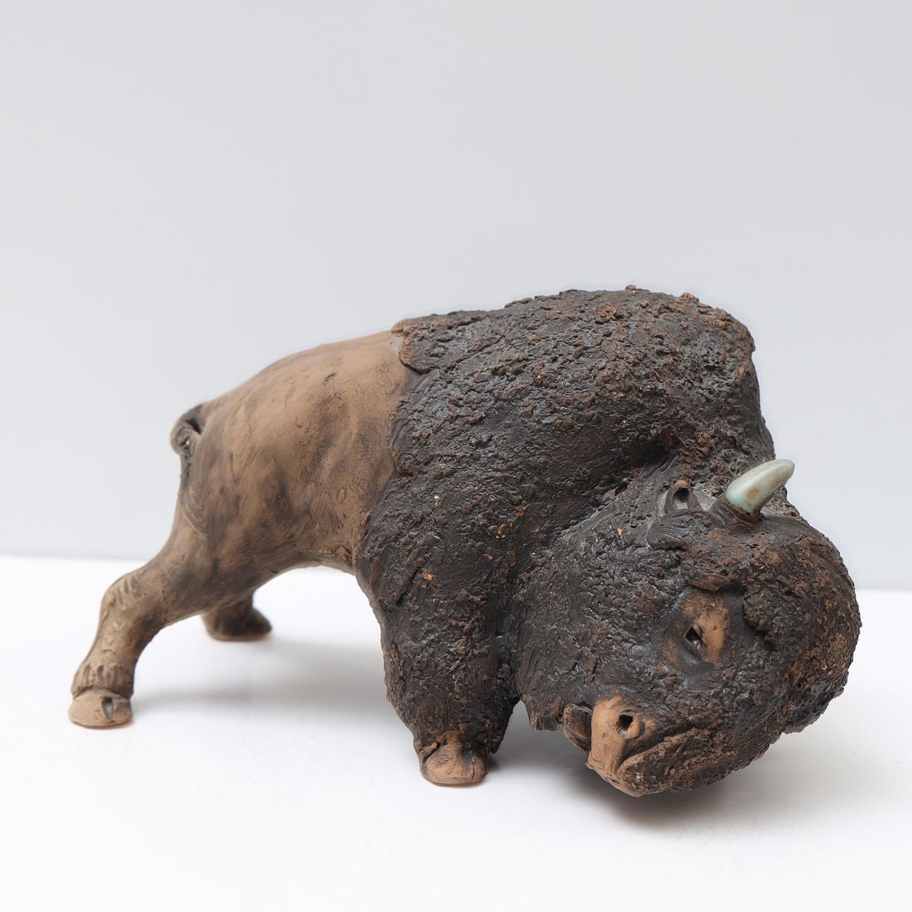 FIGURINE, bisonox, ceramic.