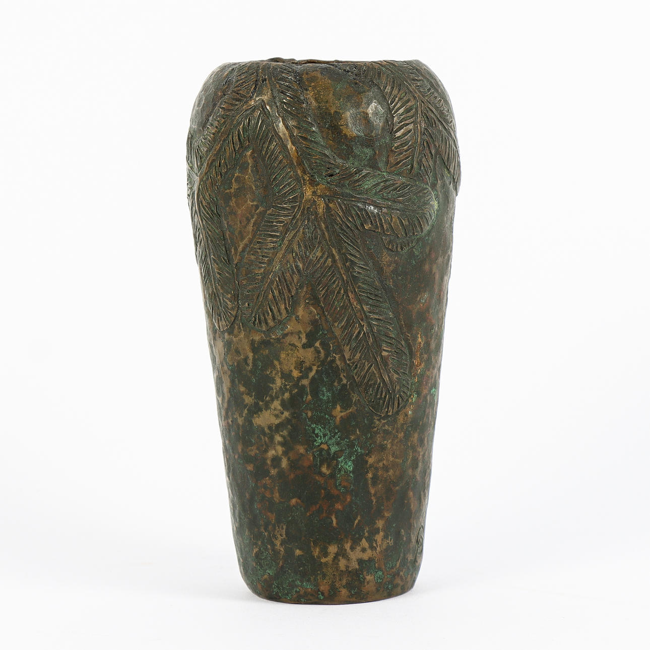 GÖRAN GÖRAN. Vase in bronze, Art Nouveau, dated 1908.