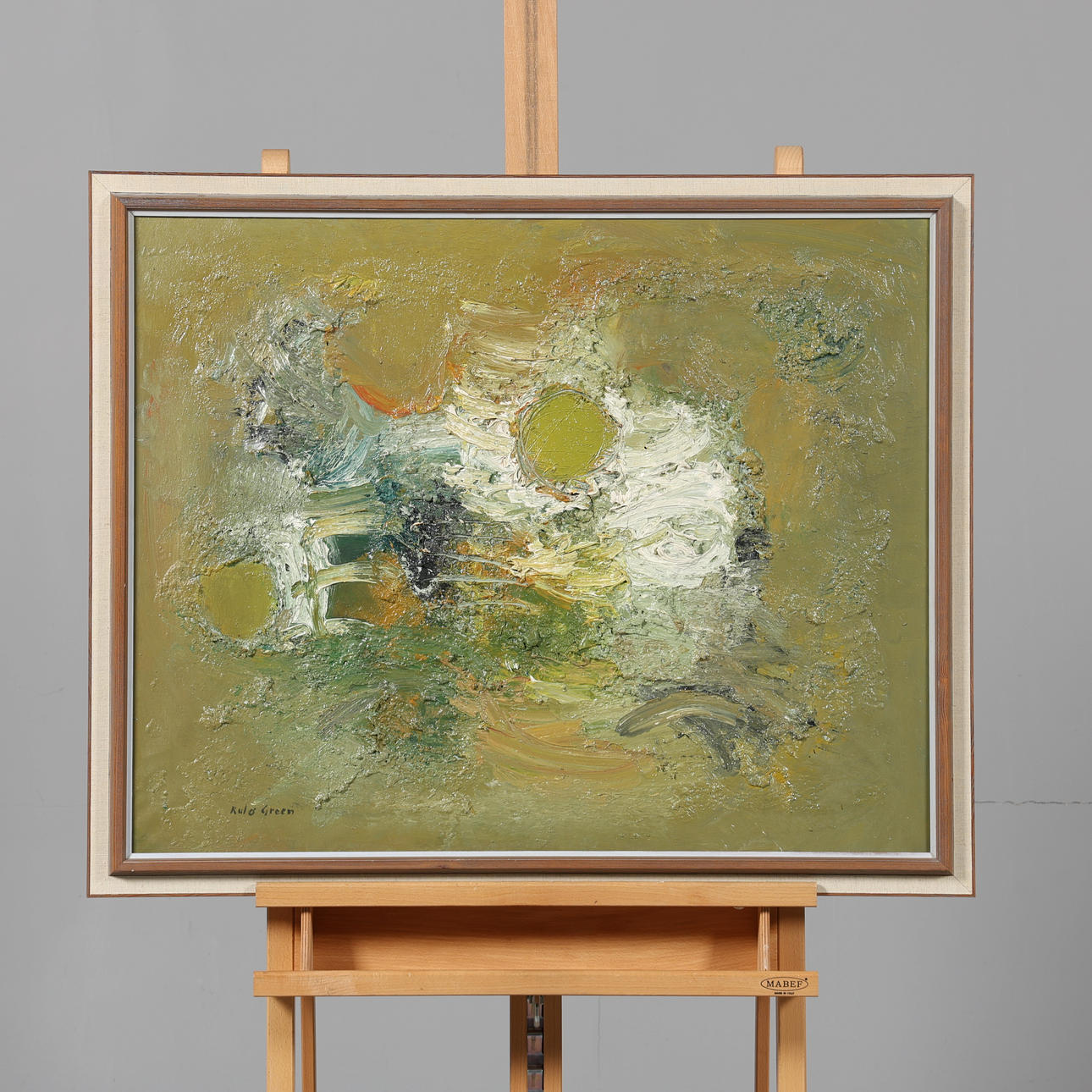 KULO GREEN. OIL ON CANVAS, “Orosmoln”, signed.