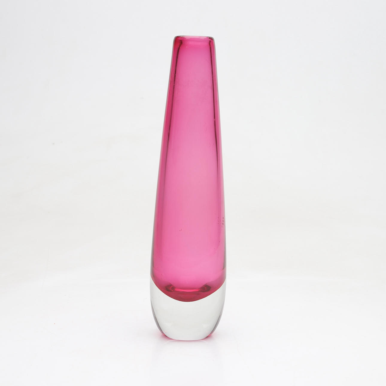 A vase, glass, Sweden, signed.