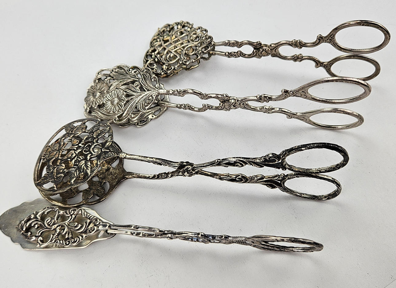 KAKTÄNGER, 4 st, silver, vikt ca. 185 gram.