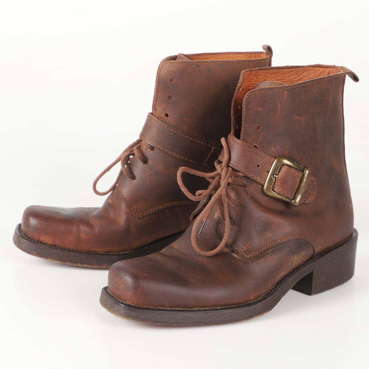 BOOTS, brown leather, Lumberjack.