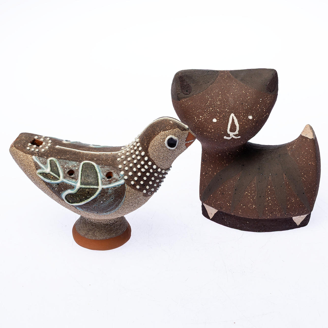 THOMAS HELLSTROM. Figurines, 2pcs stoneware, Nittjsö.