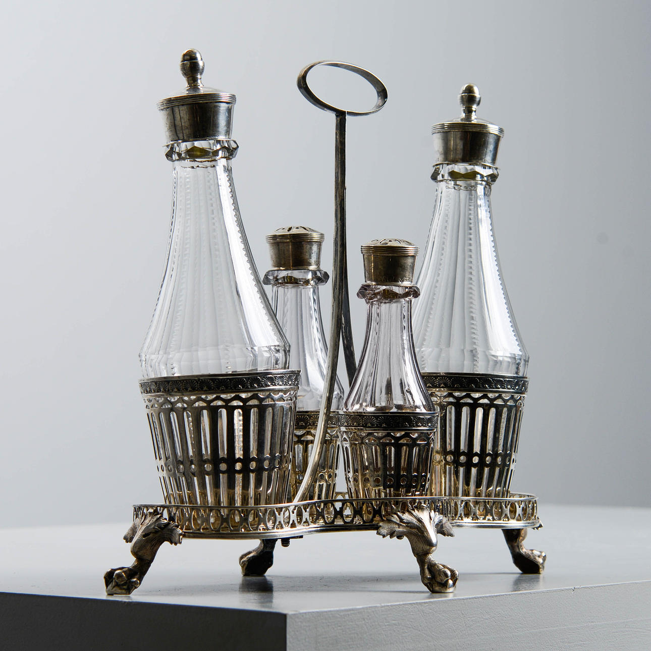 PEHR ZETHELIUS. Bordssurtout, silver, Stockholm, 1795.