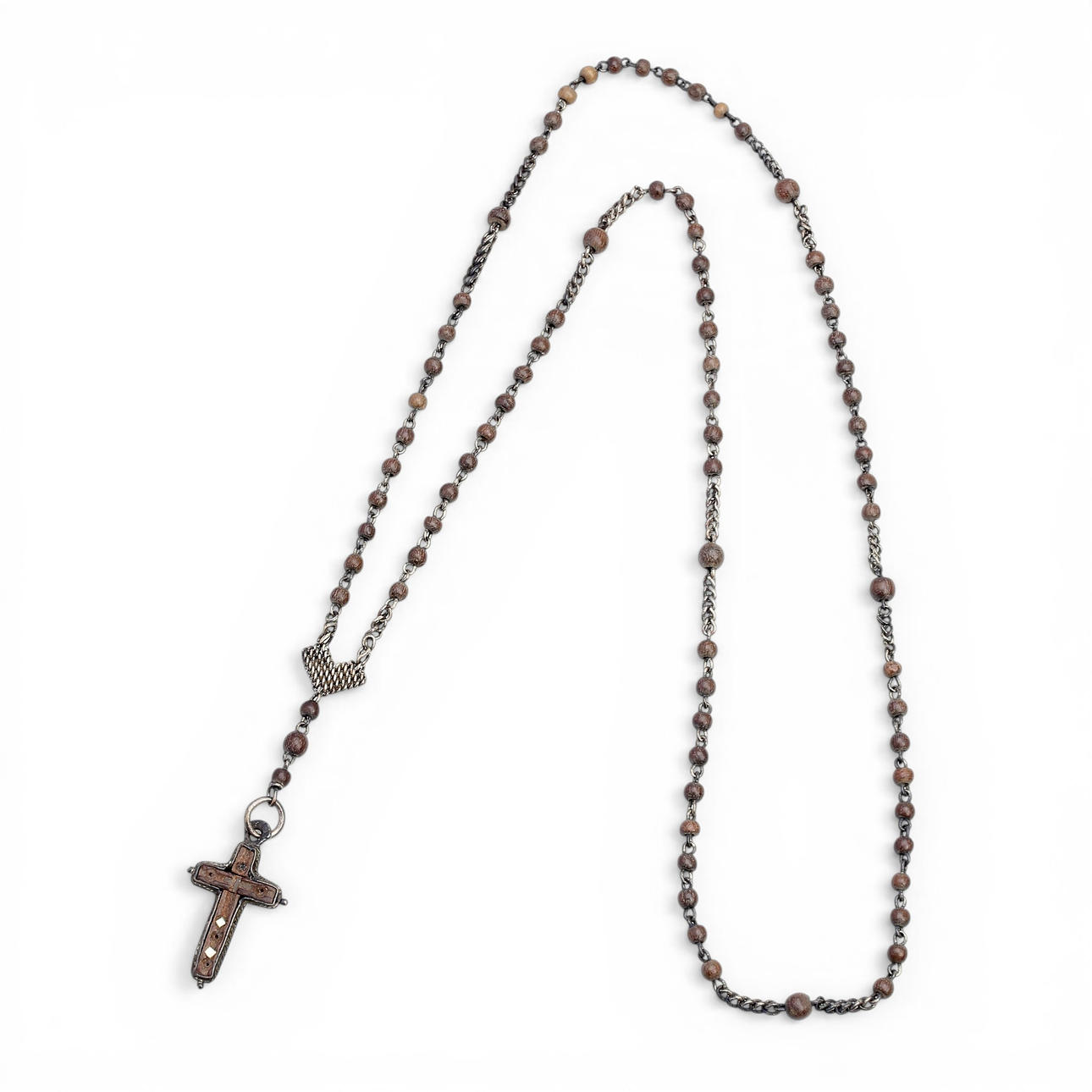 Silver rosary, 19th Century.