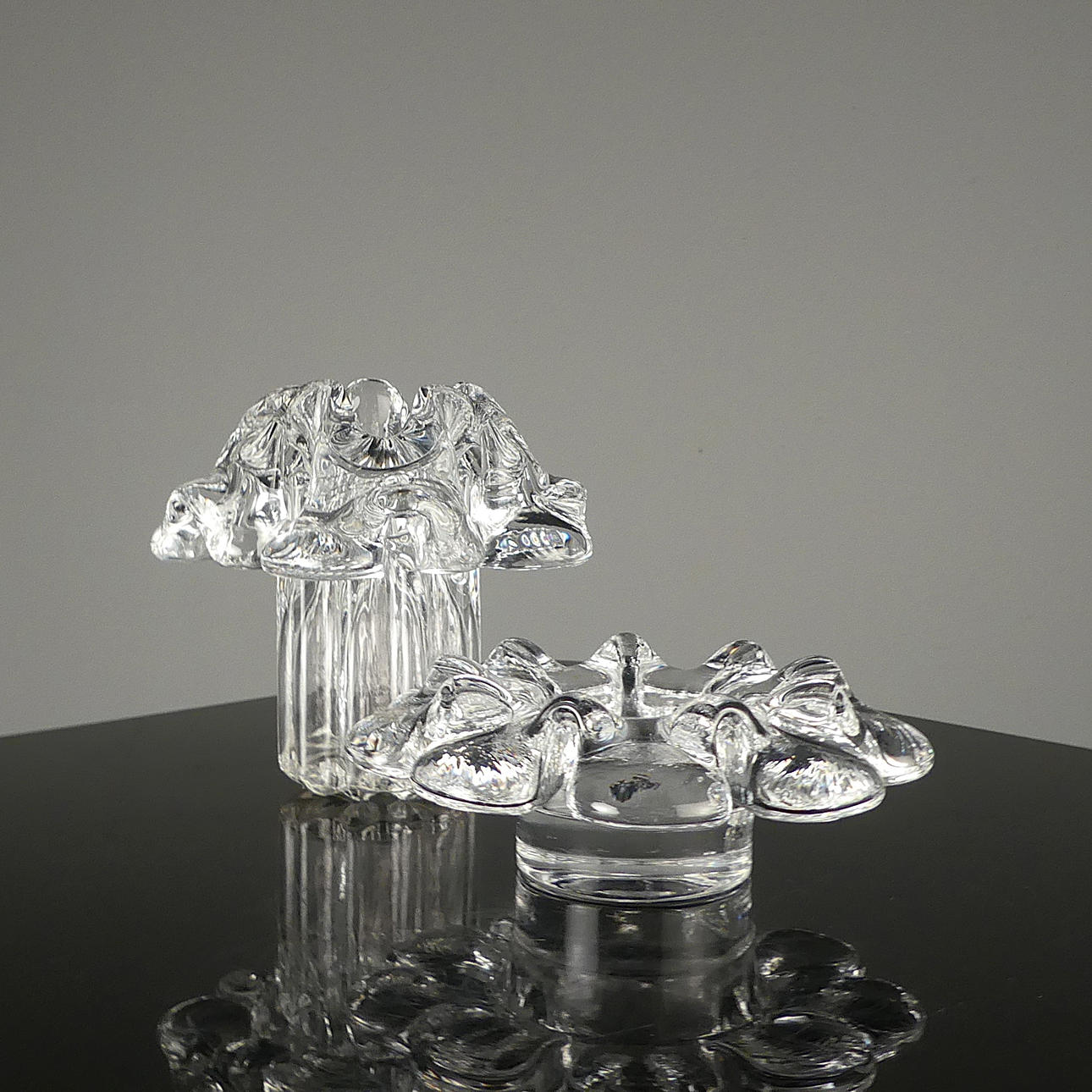 GÖRAN WÄRFF. vase and lantern, Krinolin, Kosta.