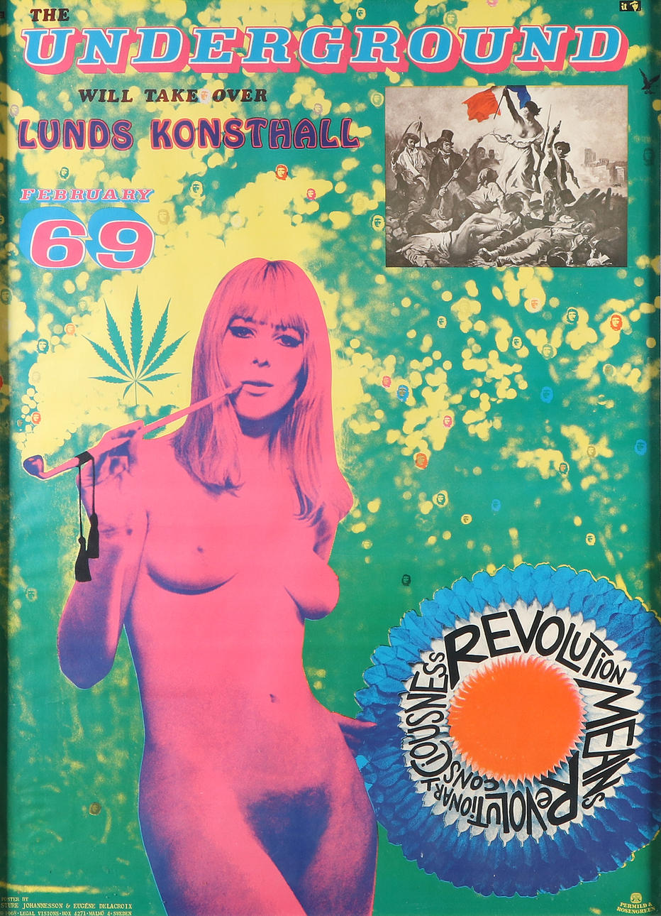STURE JOHANNESSON & EUGÉNE DELACROIX. It's affish. “The Underground will take over Lunds Konsthall”, February 69. Permild & Rosengren.