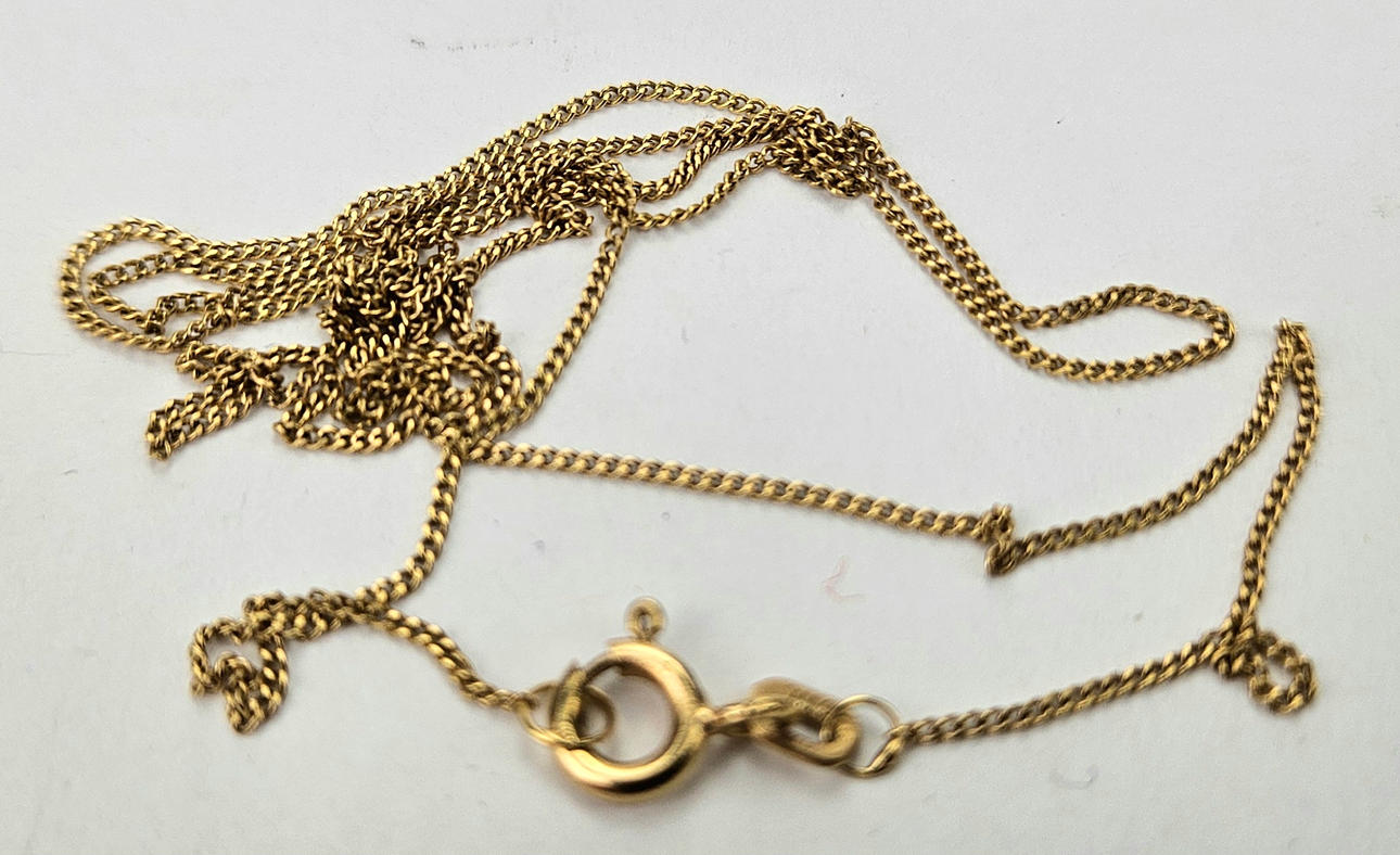 HALSKEDJA, guld, 14K, vikt ca. 1,3 gram.
