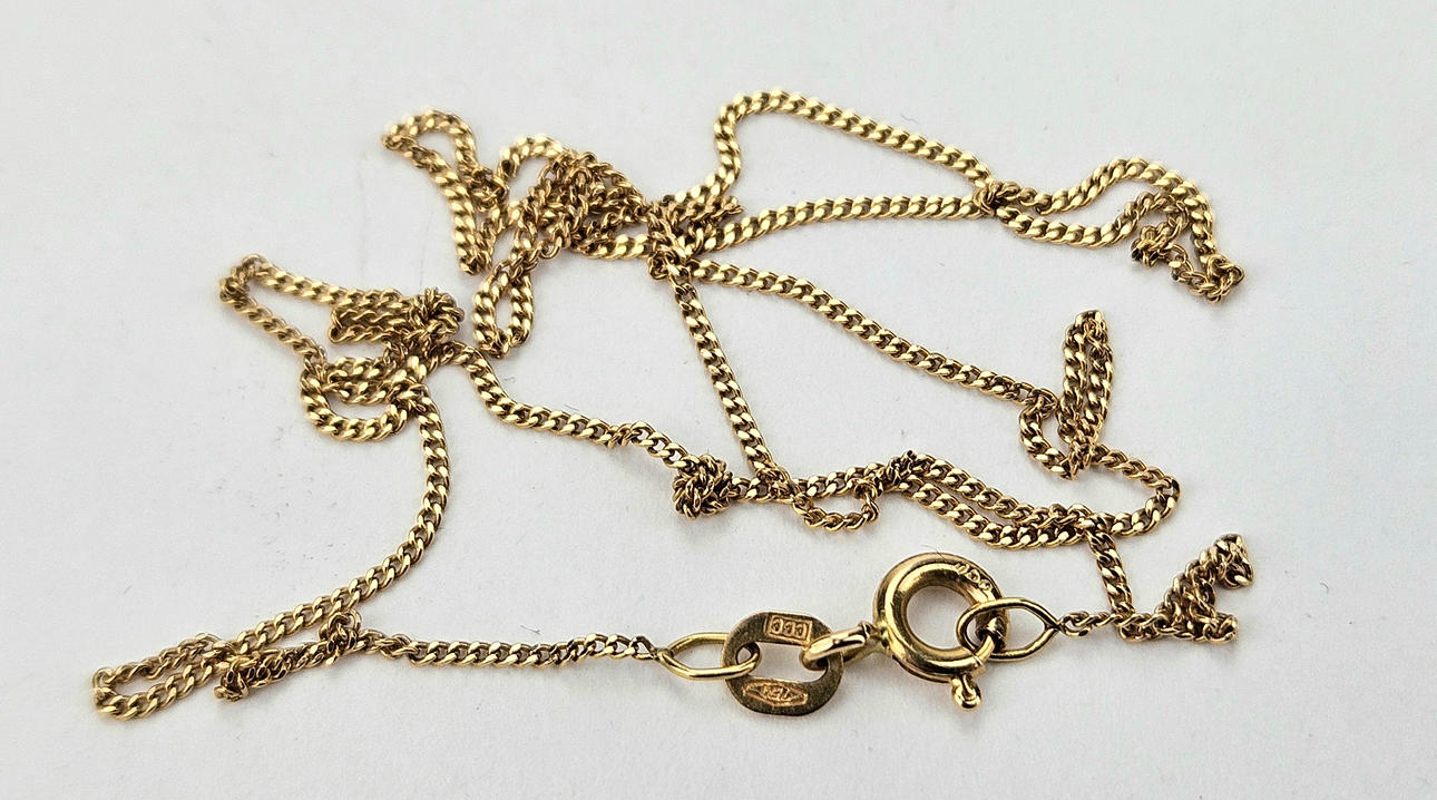 HALSKEDJA, guld, 18K, vikt ca. 1,5 gram.