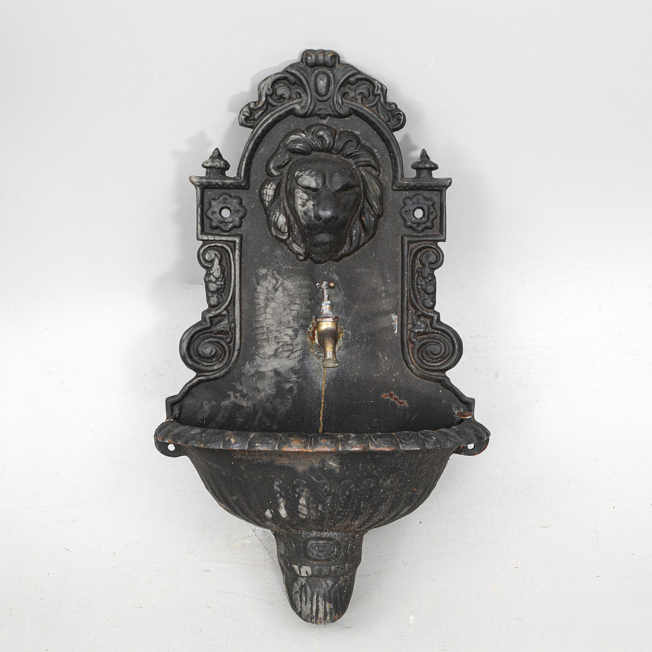 Water ejector, Lion head, cast iron.