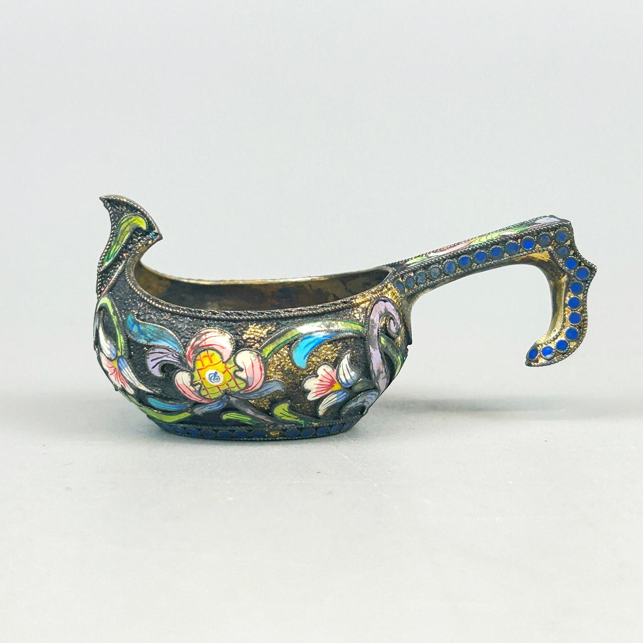 88 SILVER AND ENAMELLED KOVSH.