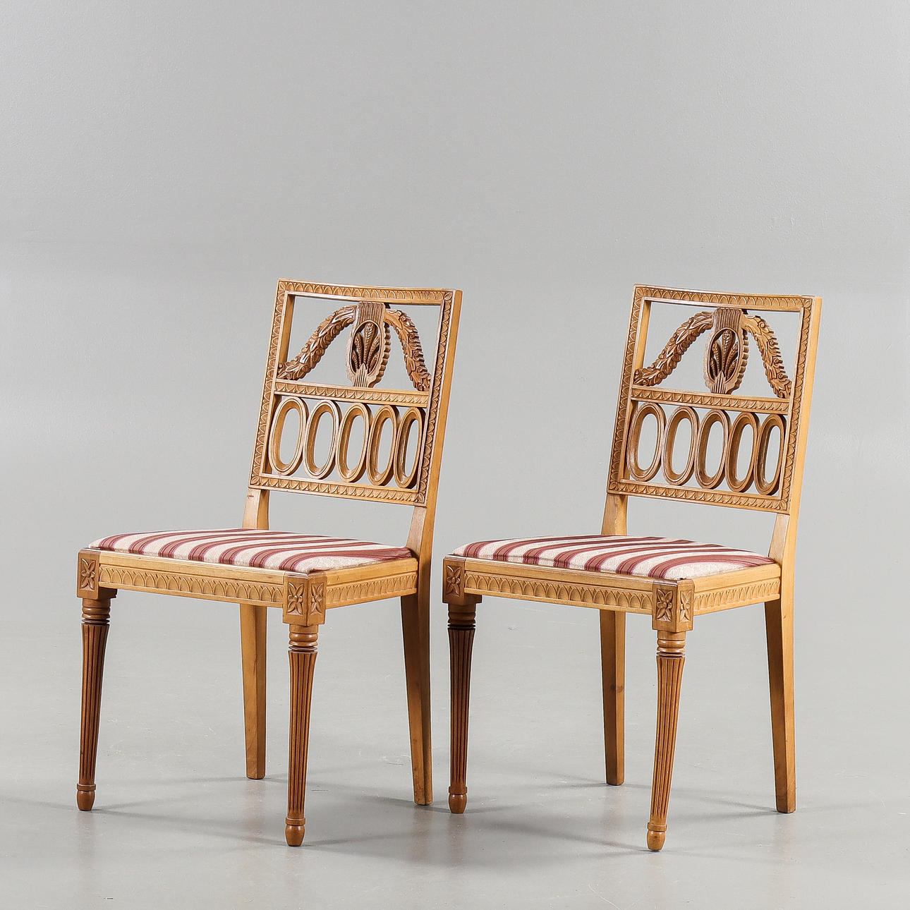 CURT ERIKSSON. "Nollstolar", 1 pair, dated 1957.