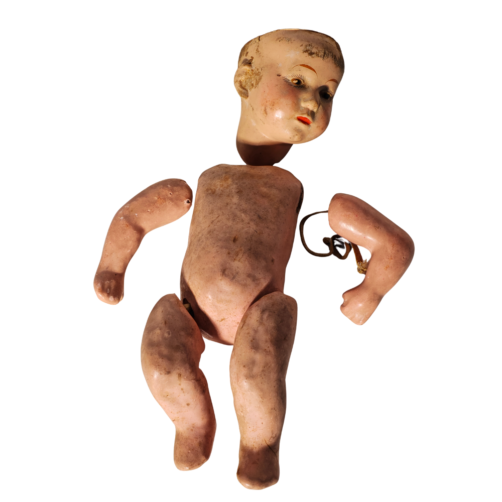 SIGNED ANTIQUE DOLL.