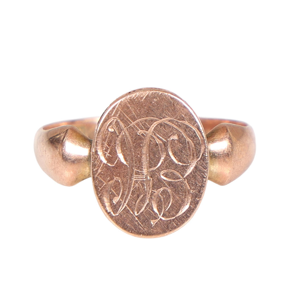 9CT GOLD LOCKET SIGNET RING. Jewellery & Gemstones - Rings - Auctionet