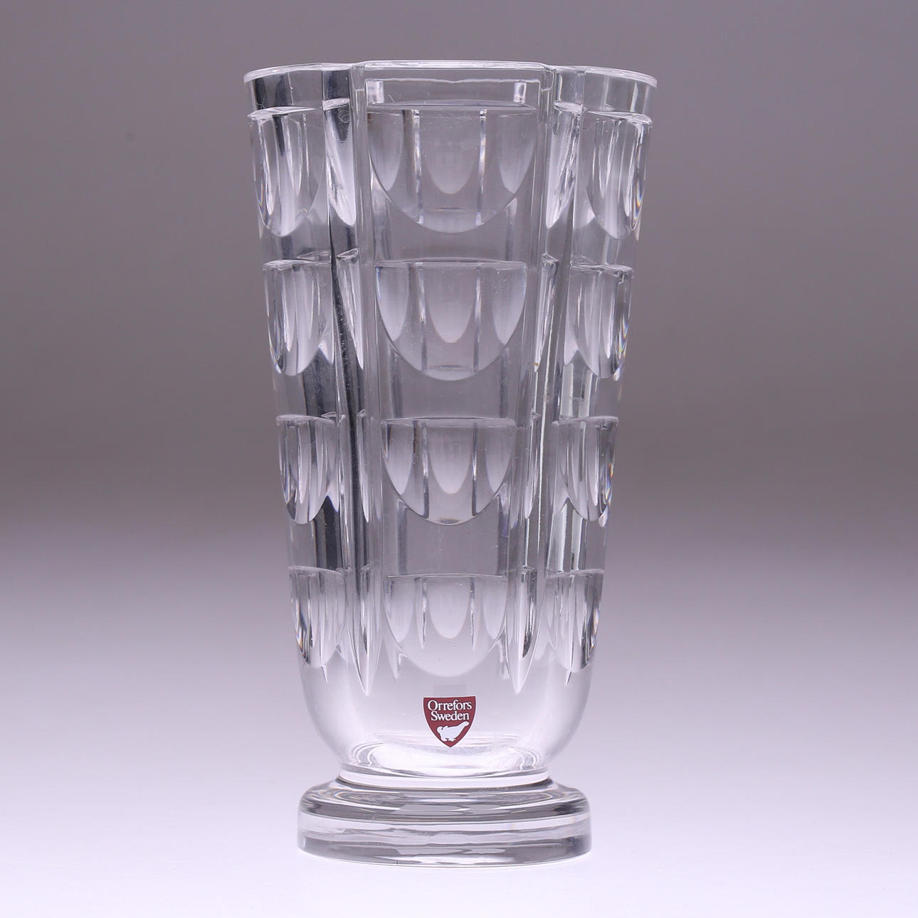 A glass vase, “A Thousand Windows”, Simon Gate, Orrefors.