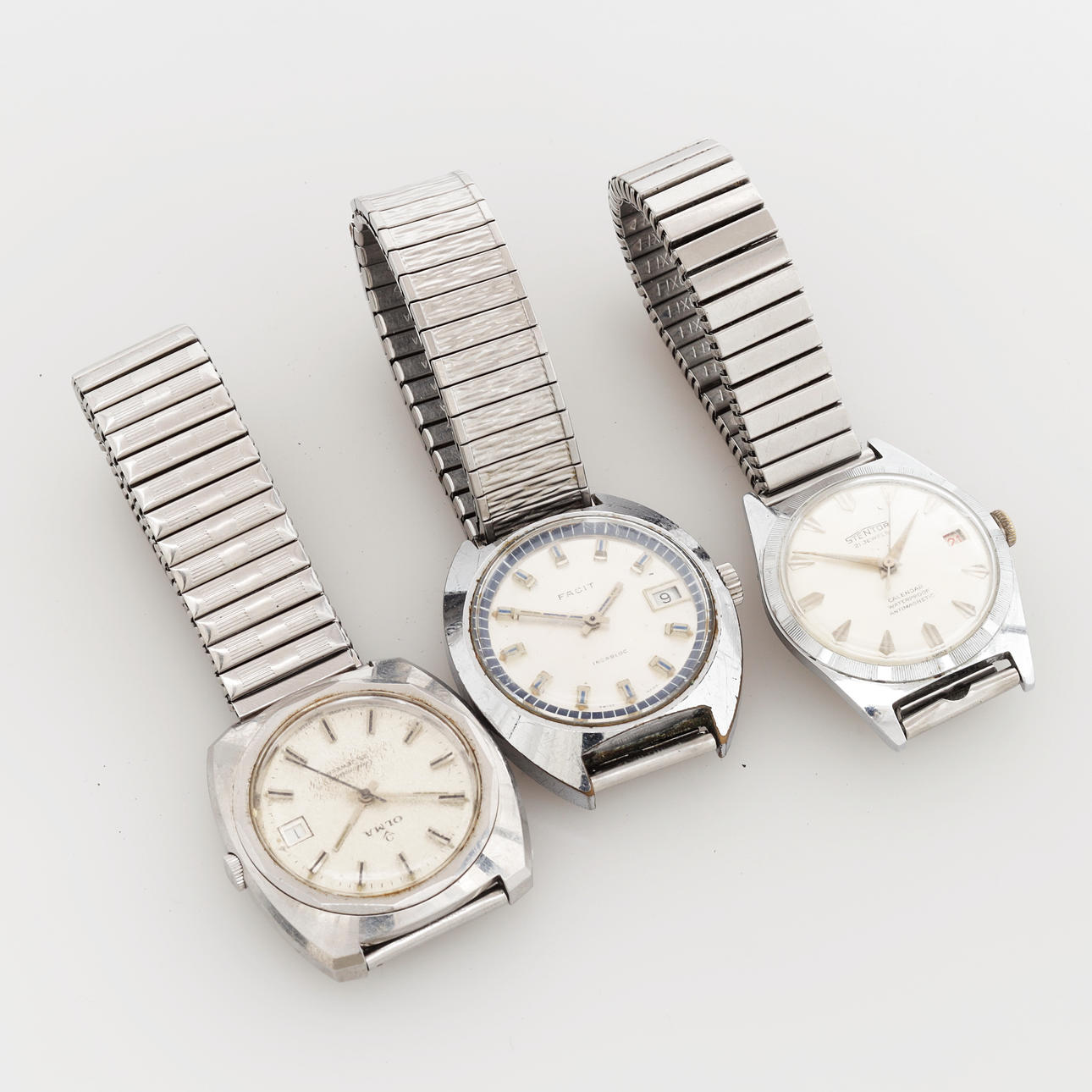 WRISTWATCH, 3 pcs, steel.