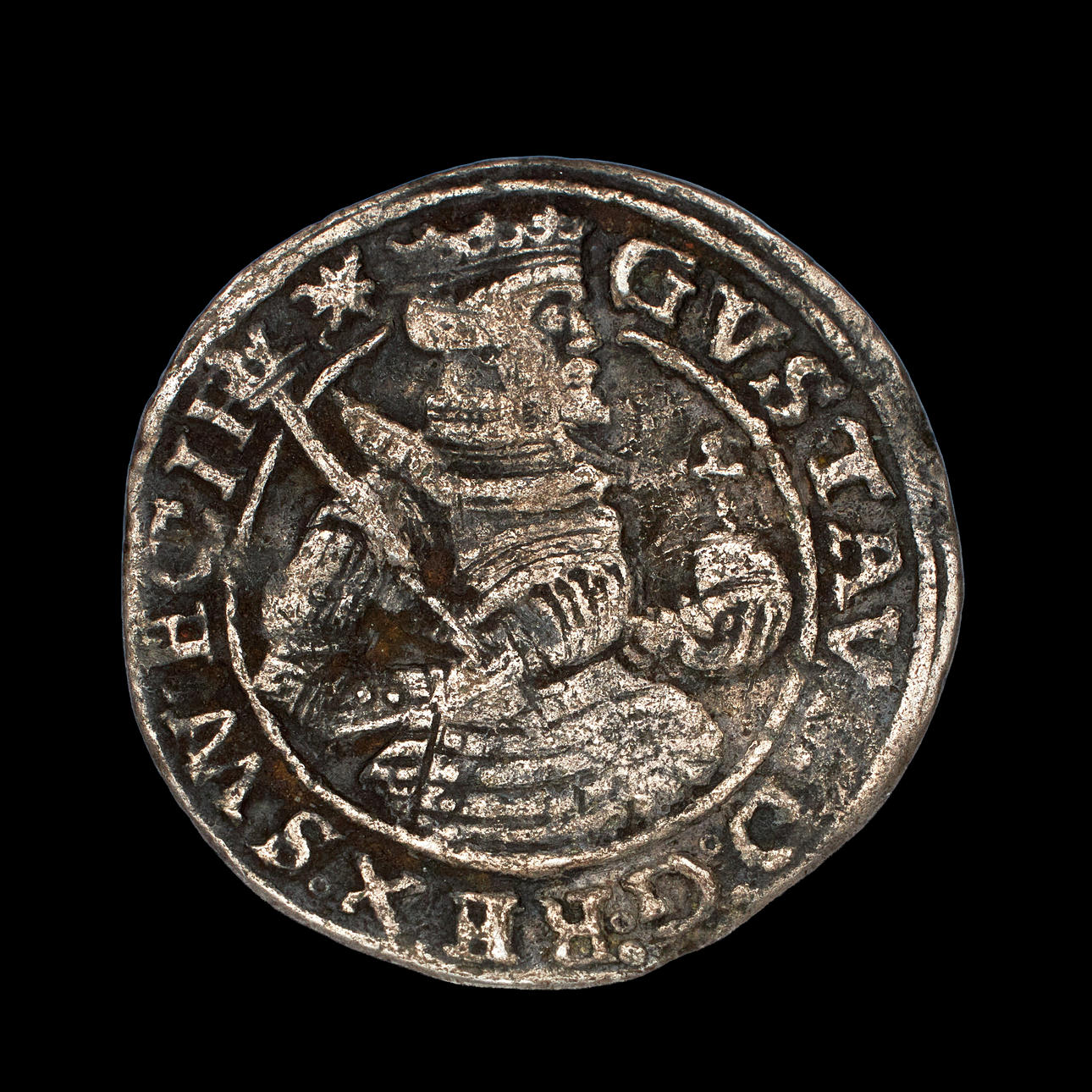 A SILVER COIN, Gustav Vaasa, 1/2 mark, 1544.