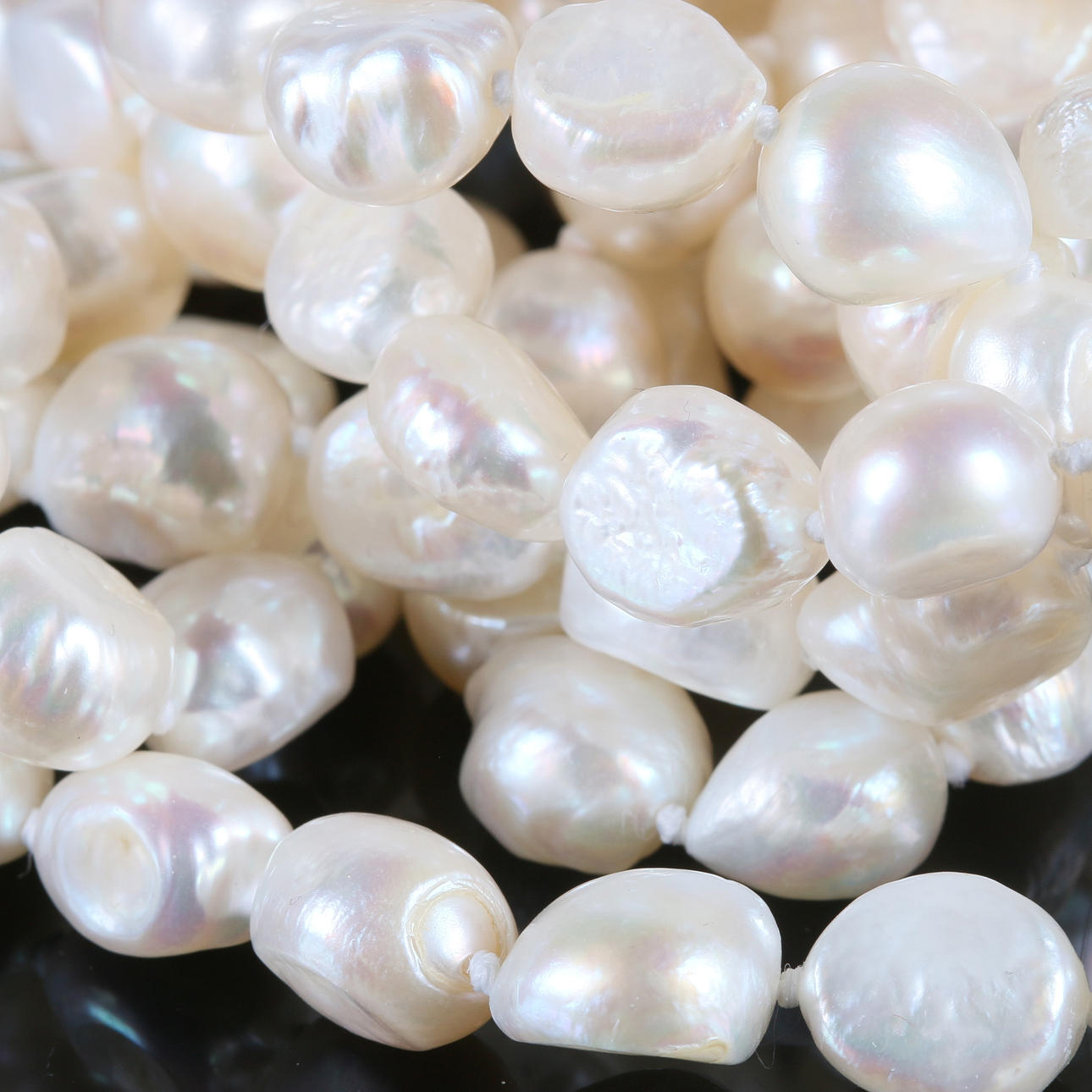 COLLIER, barocka sötvattenpärlor, 1900-talets första hälft.